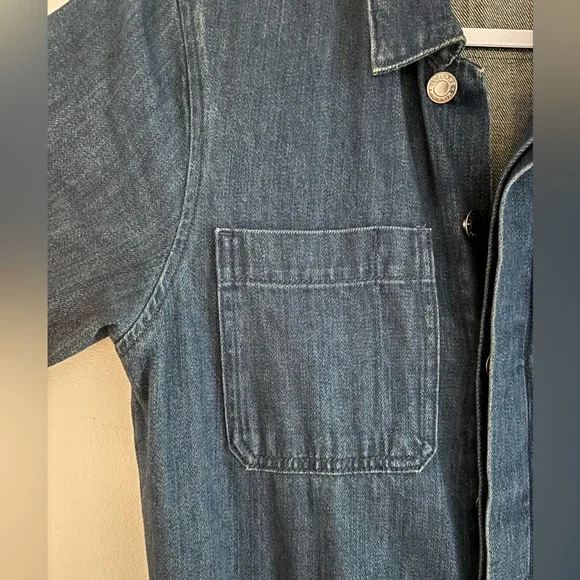 Everlane Short Sleeve Denim Coverall - Picture 9 of 9